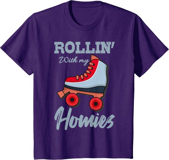 Rollschuhe Tshirt Lustig ROLLER SKATES Geschenk Roller Disco T-Shirt