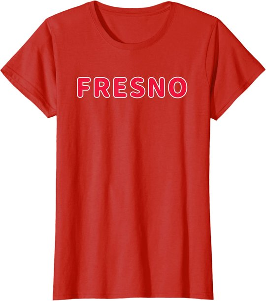 Cooler Fresno City California Home State Druck T-Shirt