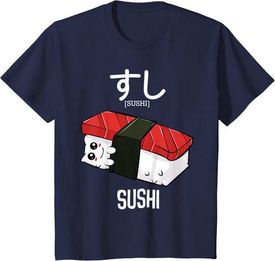 Kawaii Sushi Süß Niedlich Japanische Küche Essen Sarkasmus T-Shirt