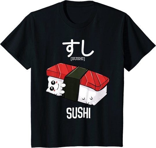 Kawaii Sushi Süß Niedlich Japanische Küche Essen Sarkasmus T-Shirt