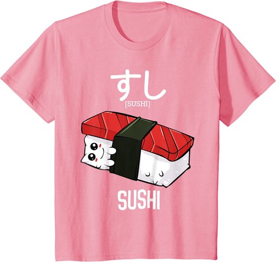Kawaii Sushi Süß Niedlich Japanische Küche Essen Sarkasmus T-Shirt