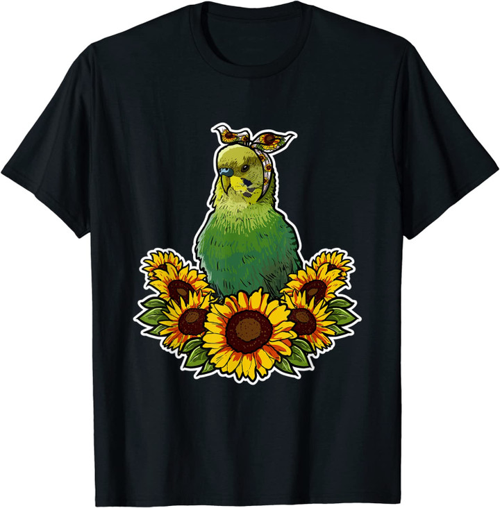 Wellensittich Geschenk Sonnenblumen Dekor Wellensittich T-Shirt