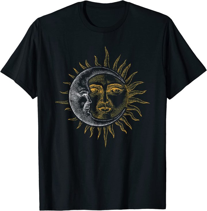 Vintage Astronomie Sterne Sonne Mond Planeten Astronaut T-Shirt
