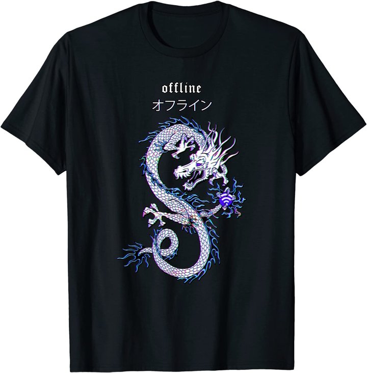 Dragon Streetwear E-Girl aesthetic edgy Vaporwave E-Boy 90s T-Shirt