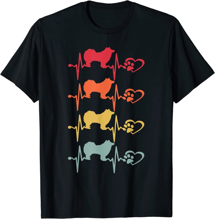 Vintage finnischer Lapphund Hund Herzschlag Pfote lustiger Welpenliebhaber T-Shirt