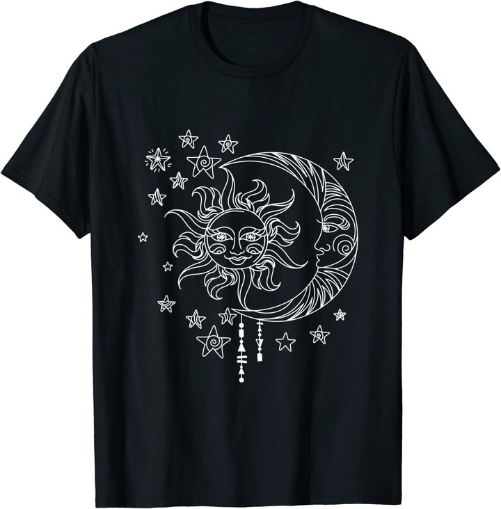 Sonne Mond Sterne Traumfänger T-Shirt