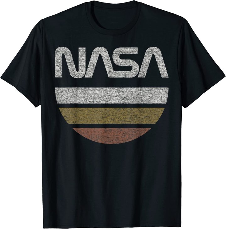 NASA Half Moon Striped Poster T-Shirt