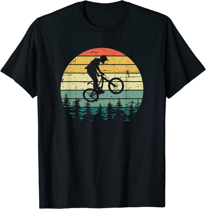 Vintage Retro Mountain Bike MTB Downhill Biking T-Shirt