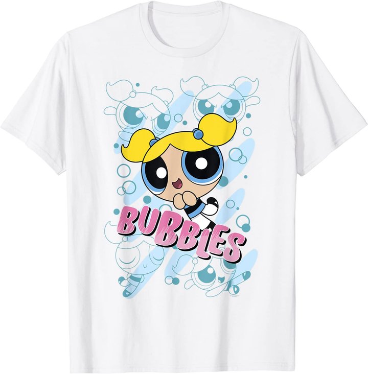 CN Powerpuff Girls Bubbles Character Poses T-Shirt