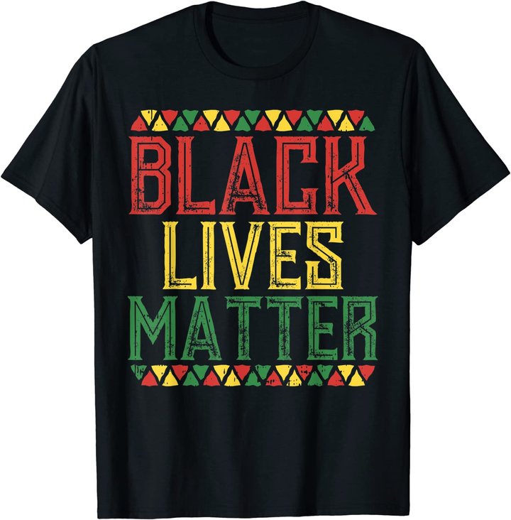 Black Lives Matter Kente African Pride Protest BLM Equality T-Shirt