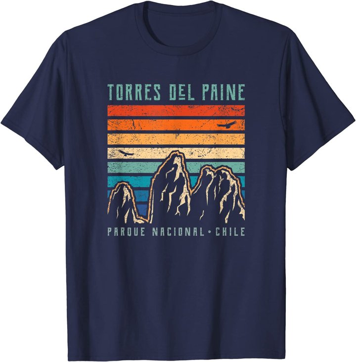 Torres del Paine | Retro Chile Berg | Anden | Mountains T-Shirt