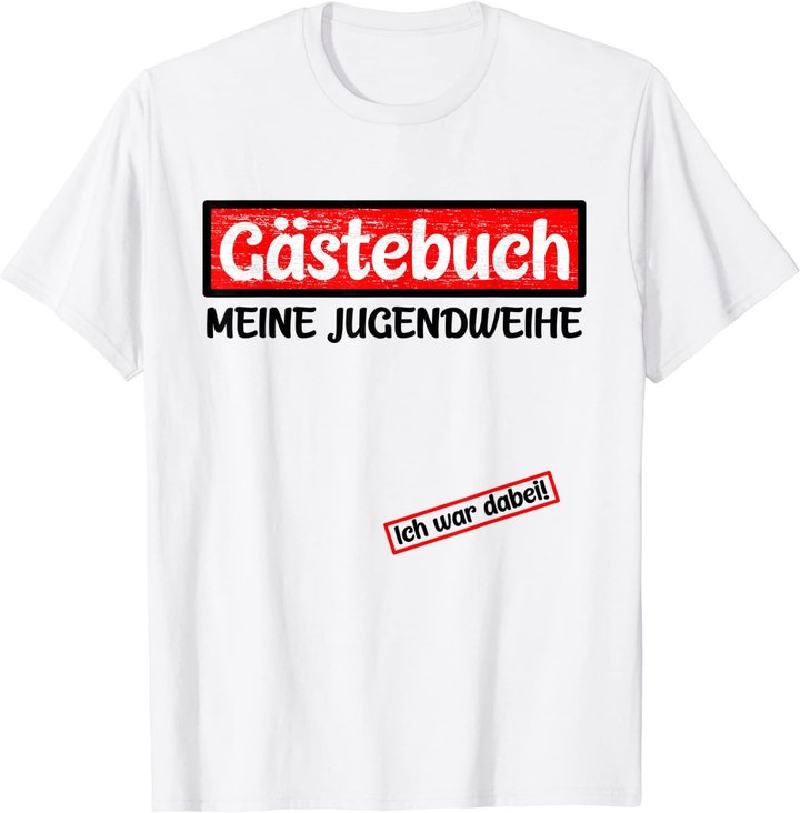 Jugendweihe Junge Mädchen Gästebuch Konfirmation Geschenk T-Shirt