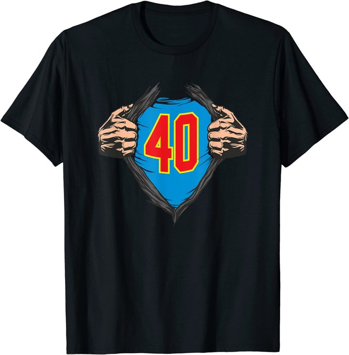 Superhelden Geschenke zum 40 Geburtstag - 40 T-Shirt
