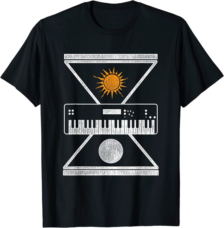 Okkulte Synthesizer Sonne Mond T-Shirt