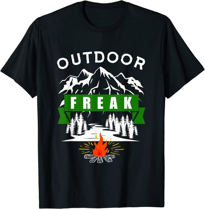Camping Shirt, Wandern, Natur, Berge, Lustiges Outdoor Freak T-Shirt
