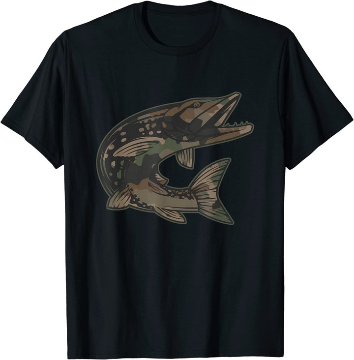 Hecht Raubfisch I Angler Fisch Fischen Geschenk T-Shirt