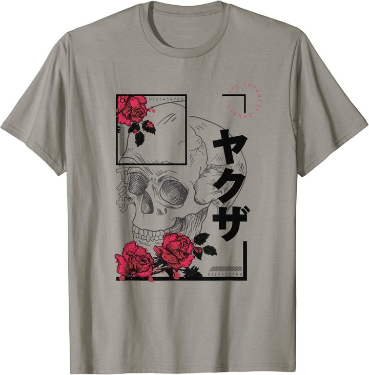 Japanese Aesthetic Vaporwave Sad Eboy Modern Urban Skull T-Shirt
