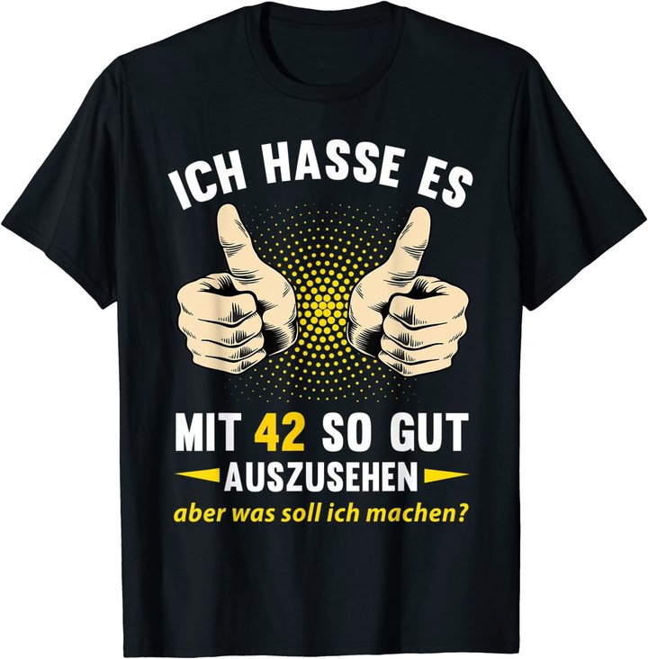 42. Geburtstag Mann Frau 42 Jahre Deko Spruch Party Geschenk T-Shirt