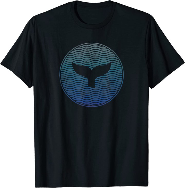 Save The Whales Sea Animal Killer Wal Tail Ocean Orca Wave T-Shirt