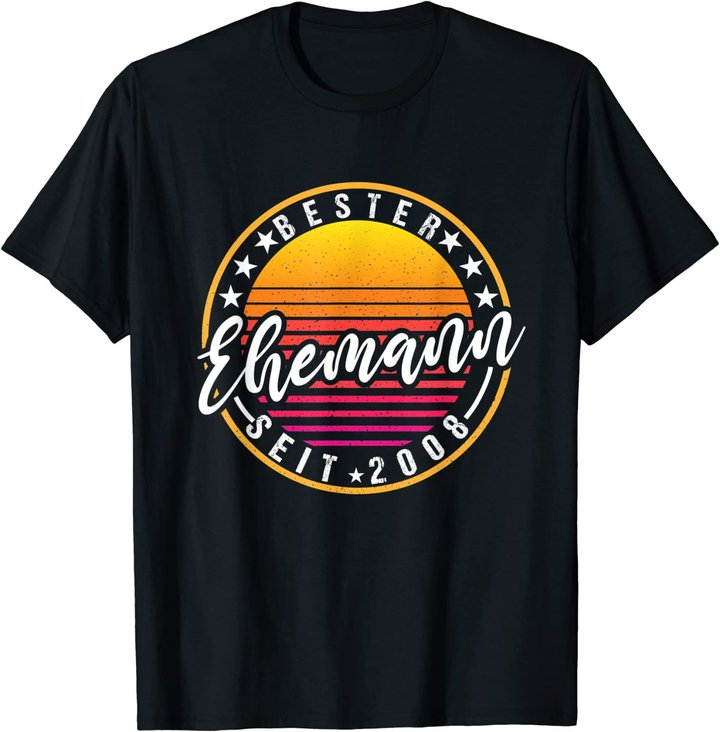 Herren Bester Ehemann seit 2008 - 12 Hochzeitstag Perlenhochzeit T-Shirt