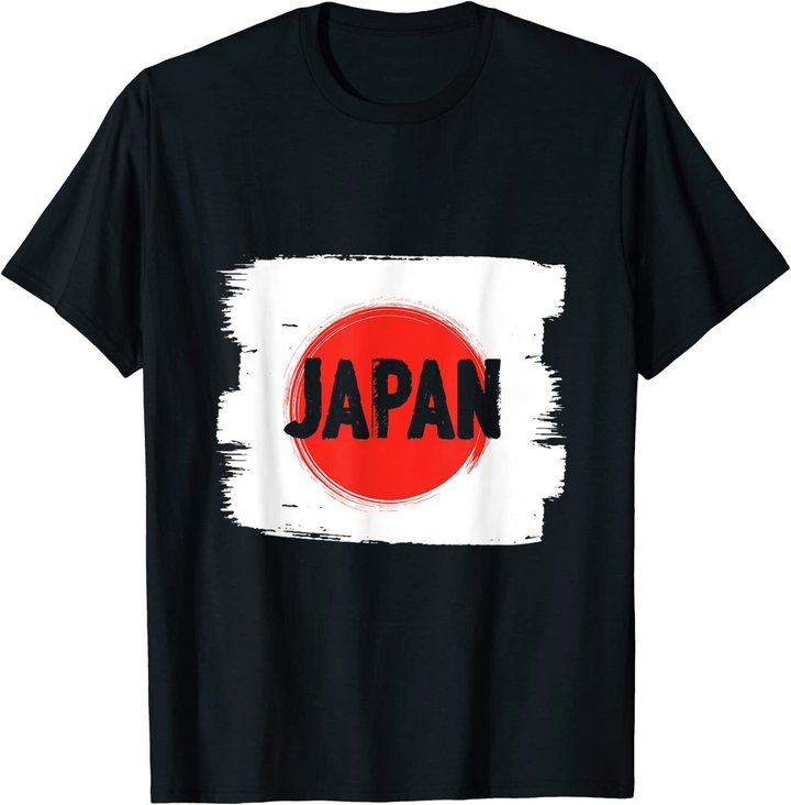 Japanische Flagge, japanische Kunst Samurai Kimono Anime Geisha Manga T-Shirt
