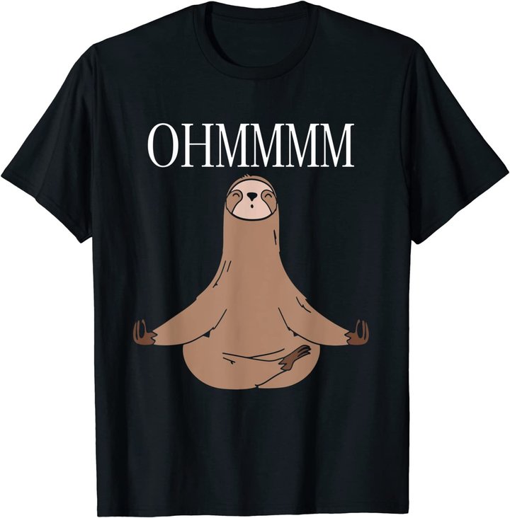 Ohmmm Yoga Faultier Meditation Entspannung Namaste T-Shirt