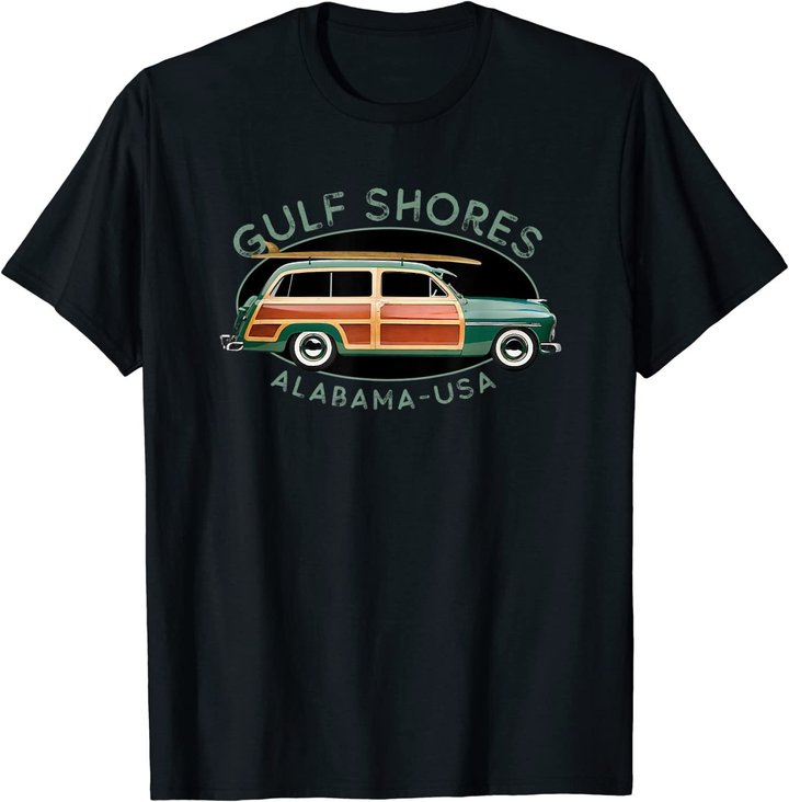 Gulf Shores Alabama Vintage-Surf-Design T-Shirt