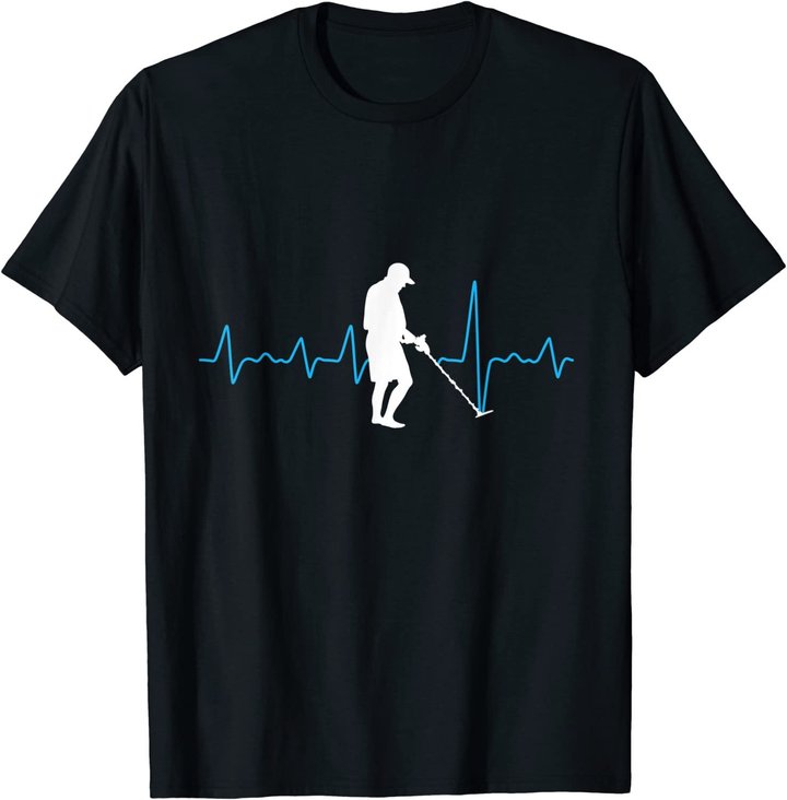 Herzschlag Metalldetektor Geschenk für Sondengänger T-Shirt