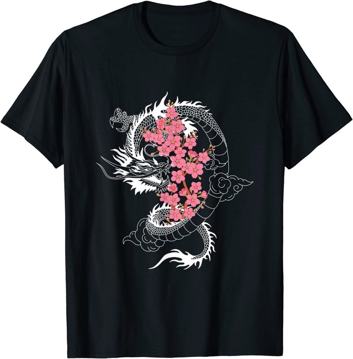 DRACHE Japanische Kirschblüte Kultur T-Shirt