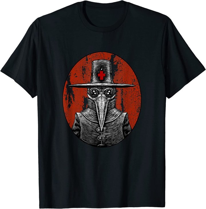 Retro Pointy Nose Plague Doctor Goggles Steampunk Apocalypse T-Shirt