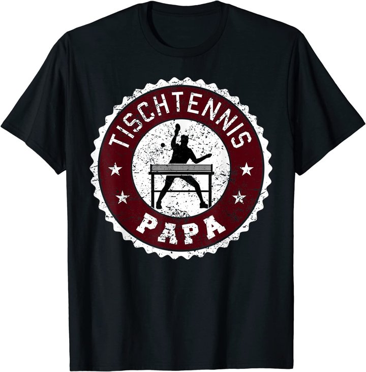 Herren Tischtennis Spieler Hobby Sport Papa Vater Herren Geschenk T-Shirt