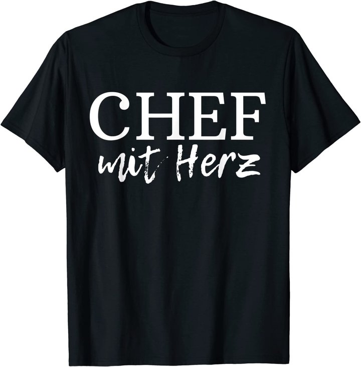 Herren Chef Boss lustiges Geschenk Chef mit Herz Spruch Leitung T-Shirt