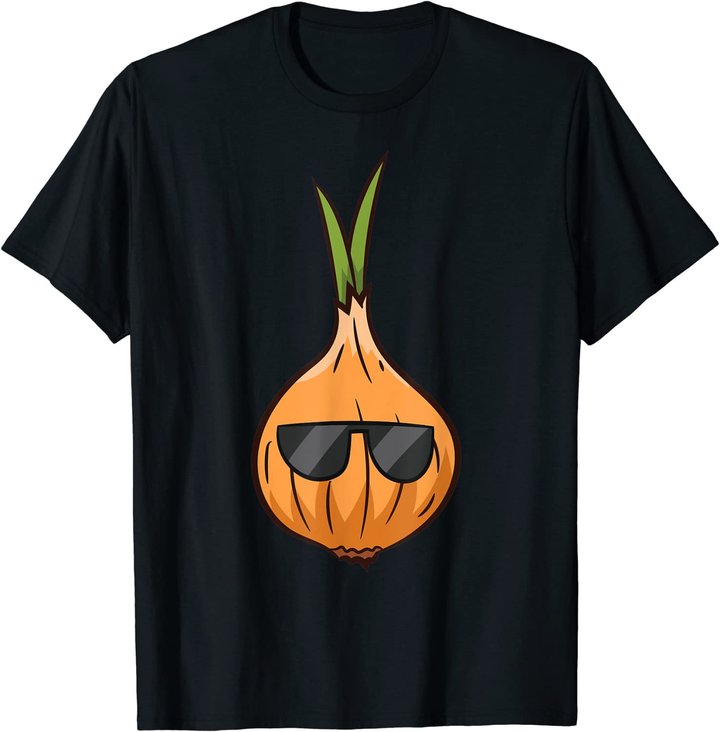 Zwiebel mit Sonnenbrille Gemüse Zwiebeln T-Shirt
