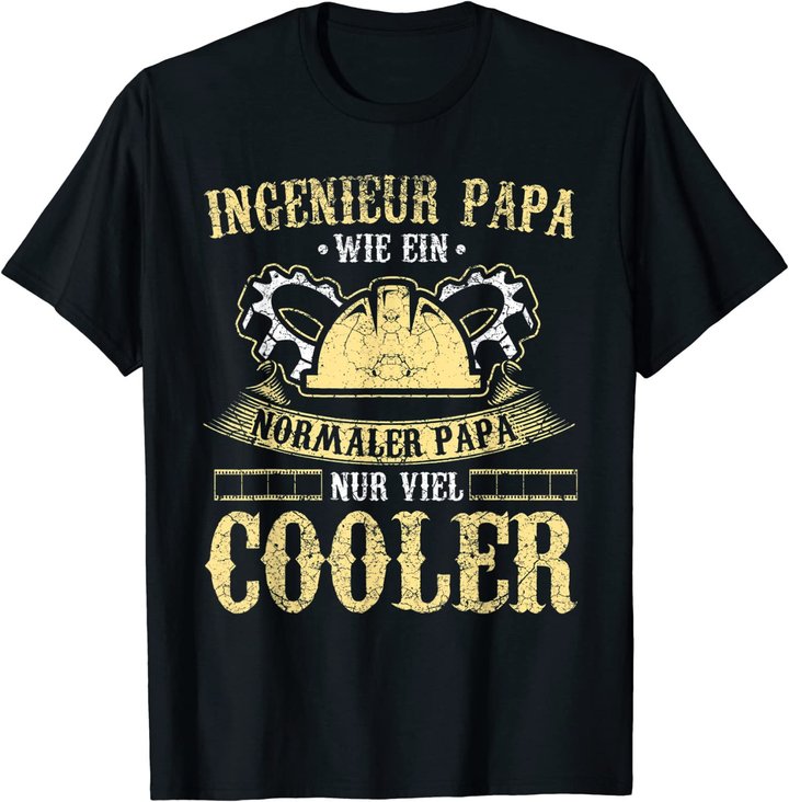 Herren Ingenieur Vater Papa Lustig Maschinenbau Vatertag Geschenk T-Shirt