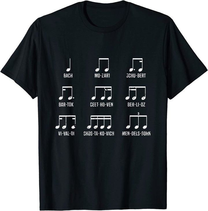 Klassische Komponisten Musik Lustiges Musik Design T-Shirt