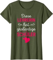 Lehrerin Großartige Schüler Lehrer Schule Beruf Geschenk T-Shirt
