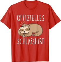 Süßes Schlafendes Faultier | Schalfanzug Bettzeug Schlaf T-Shirt