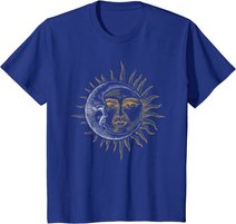 Vintage Astronomie Sterne Sonne Mond Planeten Astronaut T-Shirt