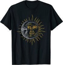 Vintage Astronomie Sterne Sonne Mond Planeten Astronaut T-Shirt