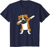 Dabbing Box Hund Kinder Boxer Hunde T-Shirt