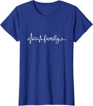 Familie Herzschlag Mama Papa Sohn Tochter I love my family T-Shirt
