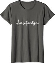 Familie Herzschlag Mama Papa Sohn Tochter I love my family T-Shirt