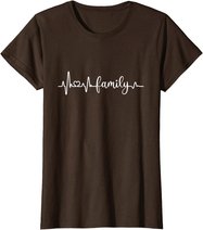 Familie Herzschlag Mama Papa Sohn Tochter I love my family T-Shirt
