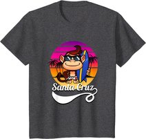 Surferaffe Santa Cruz California Retro Sun Fun T-Shirt