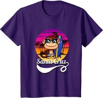 Surferaffe Santa Cruz California Retro Sun Fun T-Shirt