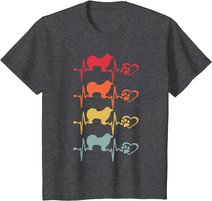 Vintage finnischer Lapphund Hund Herzschlag Pfote lustiger Welpenliebhaber T-Shirt