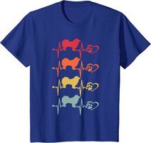 Vintage finnischer Lapphund Hund Herzschlag Pfote lustiger Welpenliebhaber T-Shirt