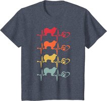 Vintage finnischer Lapphund Hund Herzschlag Pfote lustiger Welpenliebhaber T-Shirt