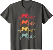 Vintage finnischer Lapphund Hund Herzschlag Pfote lustiger Welpenliebhaber T-Shirt