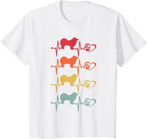 Vintage finnischer Lapphund Hund Herzschlag Pfote lustiger Welpenliebhaber T-Shirt